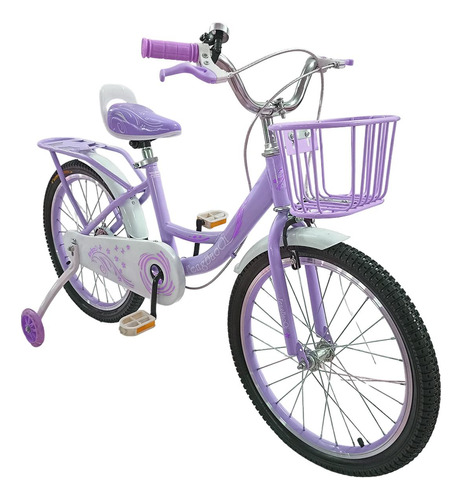 Bicicleta R20 1v Con Canasta Para Niñas De Entre 6-9 Años