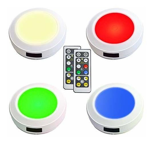 Honwell Empuje De La Luz Rgb Luces Puck Luces Con La Batería