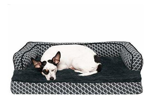 Furhaven - Cama Ortopédica Para Perros, Piel Sintética