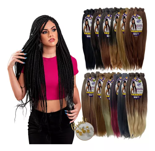 Jumbão Cabelo Jumbo Hiperx 400 Gramas Box Braids Trança Ombré MT2