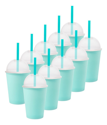20 Vasos Fiesta Para Bolo- Candy Bar Mini Saturn 12 Oz Verde Menta