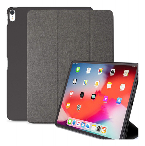 Funda Para iPad Pro 11  Lanzada 2018  Twill Doble Gris Goma