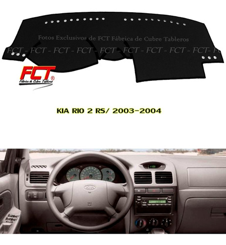 Cubre Tablero Para Kia Rio 2 2003 2004 Fabrica Fct