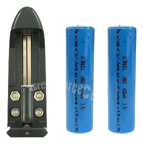 4200mah 2 X 18650 3.7v Batería Recargable De Ion-litio Blue 