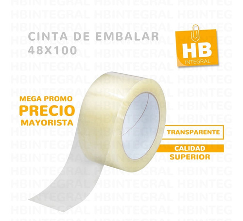 Imagen 5 de 8 de Cinta De Embalaje Calidad Superior 48mm X100 Mts Embalar