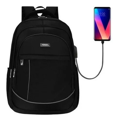 Imagen 1 de 10 de Mochila Porta Notebook Tablet 17 Smart Usb Reforzada Calidad