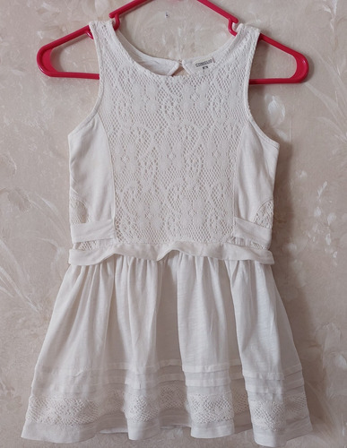 Vestido Nena C/ Puntillas Blanco Talle 8- Coniglio- Usado!!!