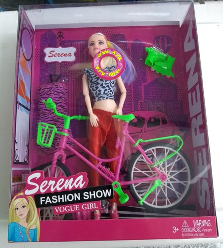 Boneca Com Bicicleta Articulada 