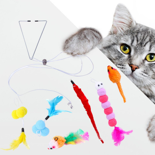 3 X 6 Uds Puerta Colgante Gato Juguetes Kitty Teaser