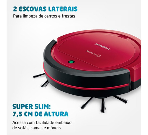 Robô Aspirador De Pó E Passa Pano Mondial Rb-09 110v/220v