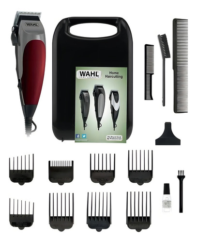 Kit Completo De Corte De Pelo Wahl Fade Cut 9656 De 16 Pzas. Color Gris