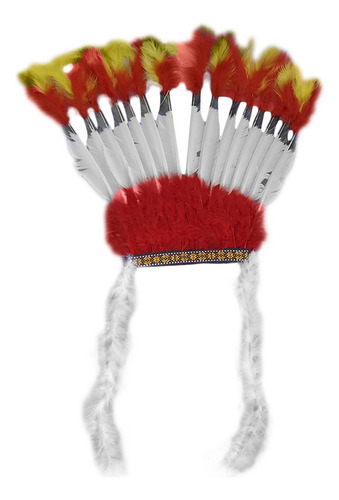 Cocar Indígena De Penas Apache