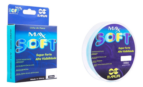 Linha Monofilamento Maruri Max Soft 0,33mm 15lbs 300m Azul