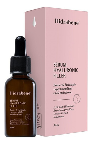 Hidrabene Sérum Hyaluronic Filler 30ml C/ Ácido Hialurônico Momento de aplicação Dia/Noite Tipo de pele Normal