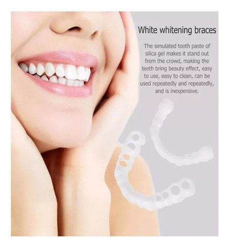 Sorriso Dentes Falsos Folheados W En La Parte Superior/infer