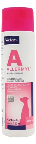 Shampoo Allermyl Glyco 250 Ml Virbac Neutro Para Cães