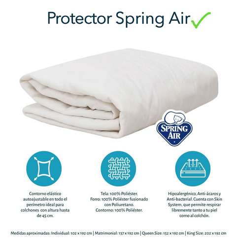 Protector De Colchón Queen Size Spring Air