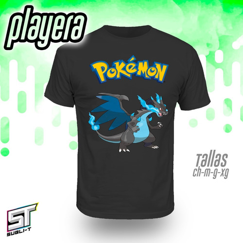 Imagen 1 de 2 de Playeras De Charizard X Pokemon-0015 De Color Con Envió