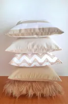 Comprar Pack X 5 Almohadones Nordicos - Piel + Estampado\u002Ftusor 40x40