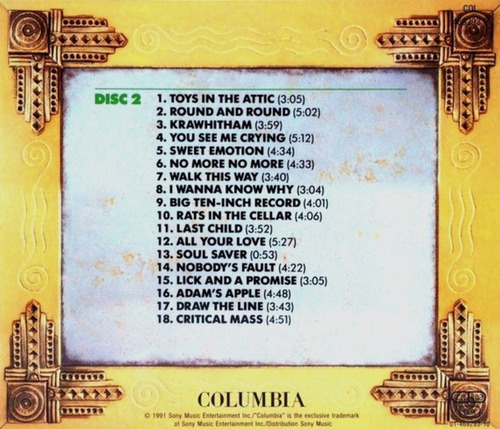 Aerosmith Cd: Pandora's Box ( U S A - Triple ) Estándar