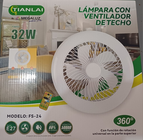 Lámpara Con Ventilador De Techo.