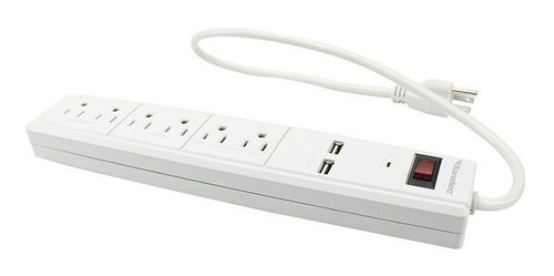Multicontacto 6 Contactos Con 2 Entradas Usb Sanelec
