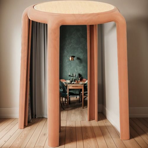 6 Taburetes De Ratán De Plástico Banco Grueso Apilable Mesa