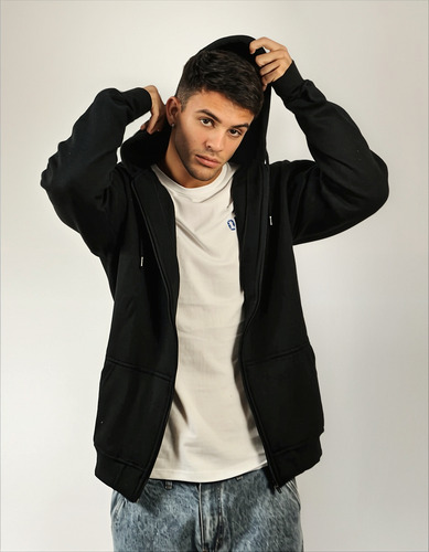Campera Canguro Orgn Zip Hood Hombre Shop Senise Surf