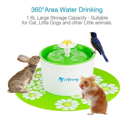 Imagen 4 de 5 de 1.6 L Automático Bebedero Mascota Filtro Recipiente Perro Ga