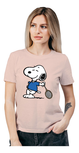 Polera Mujer Snoopy Padel Tenis Pro Algodon Organico Wiwi