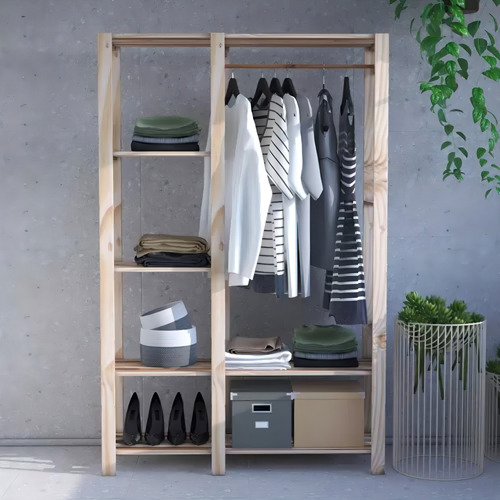 Kit De Expositores Simples E Duplo - Arara Closet Pinus