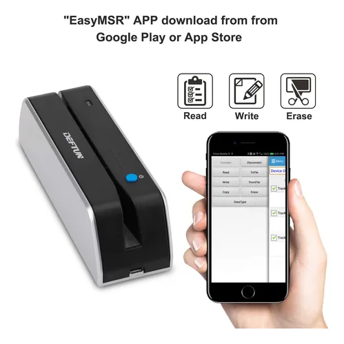 Lector De Tarjetas Deftun Bluetooth Msr-x6 Portátil