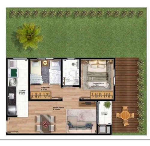 Apartamento Garden 02 Quartos No Iguaçu, Araucária - Gd0448