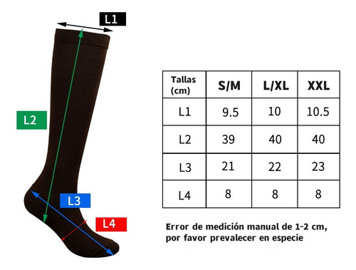 Calcetines De Compresion Medias De Compresion Circul 4 Pares