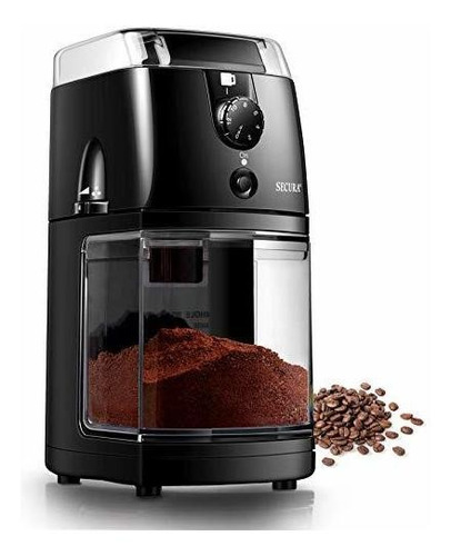 Molinillo Electrico Para Cafe Con 17 Ajustes De Molido Negro