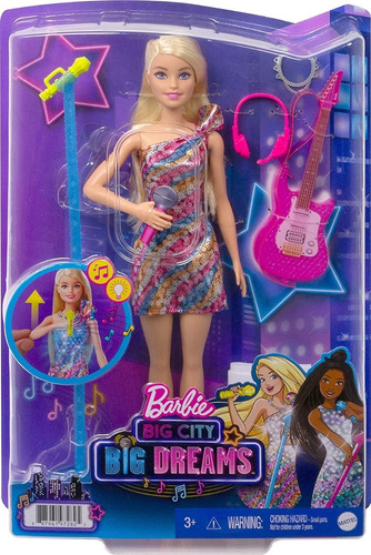Muñeca Barbie Cantante Big City Dreams Gyj23 Big