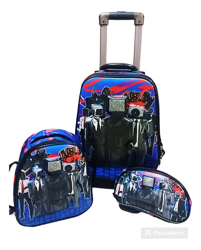 Mochila Skibidi Toiled Con Ruedas