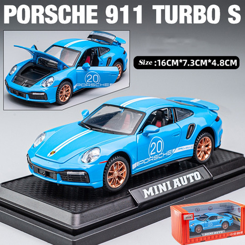 Porsche Supercars 911 S Turbo Miniatura Metal Autos 1/32