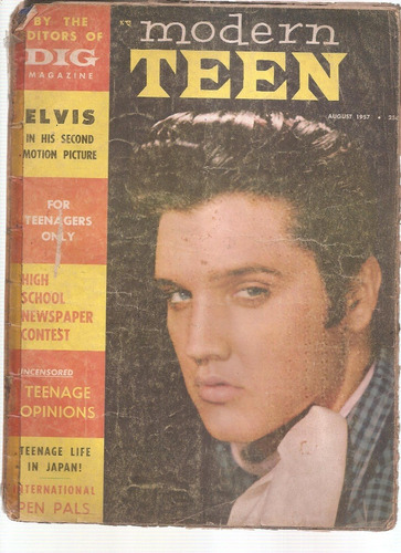 Revista Modern Teen Nº 3 August 1957 Elvis Presley