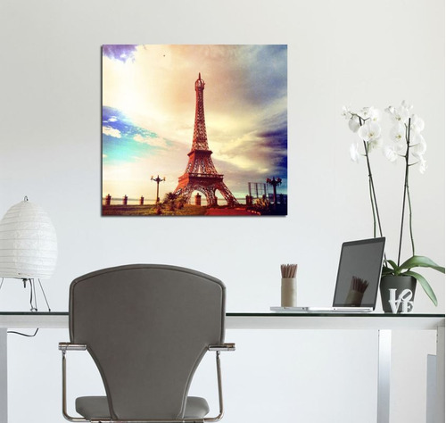 Vinilo Decorativo 60x60cm Paris Torre Eiffel Francia M1