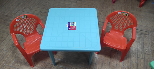 Imagen 10 de 10 de Mesa Infantil Desarmable Con Dos Silla Plástica