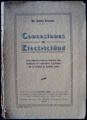Guía Práctica Concesiones De Electricidad. Galindez. 49n 036