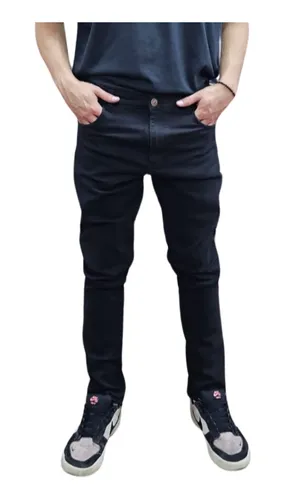 Pantalon negro hombre chupin sale