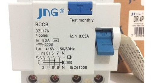 Dr Disjuntor Tetrapolar Jng Dzl176 80a Pronta Entrega