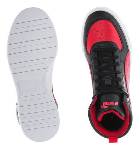 Imagen 2 de 4 de Tenis Puma Caven Mid Negro/rojo Mod 38584307 Caballero Origi