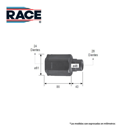 Imagen 2 de 6 de Espiga L/caja Derecha Dodge Avenger 2.4l 2008-2014 Race