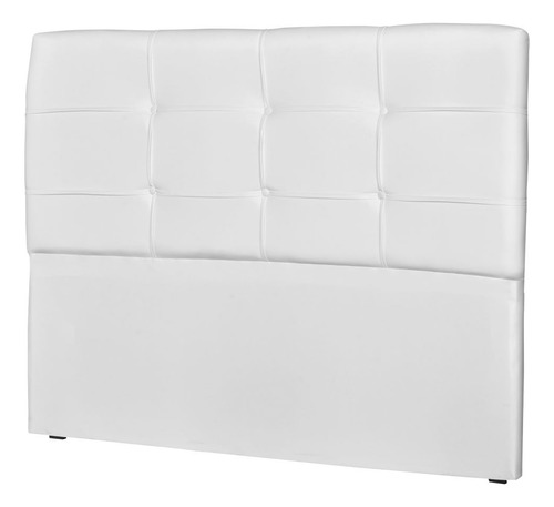  Cabeceira de cama box JS Móveis London Queen 160cm x 106cm Couro sintético branca