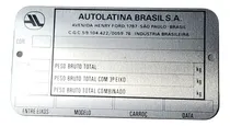 Comprar Plaqueta Identificacao Chassis Autolatina Utilitarios