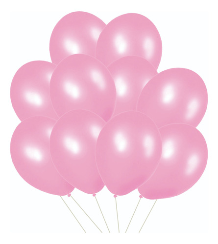 Globos Rosas Perlados  X 25 U - Lollipop