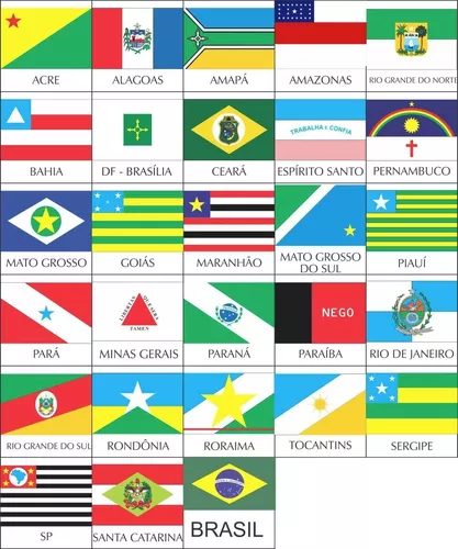 🏁Você sabe qual é a Bandeira de cada Estado Brasileiro? 